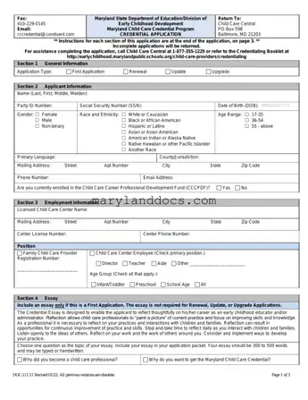 Fill a Valid Maryland Credentialing Application Template