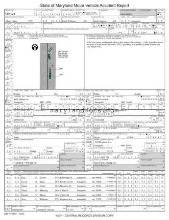 Fill a Valid Maryland Motor Vehicle Accident Report Template